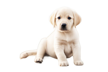 white isolated puppy sitting labrador dog pet retriever alone animal beige canino carnivore cream cut-out front view on mammal no people nobody one purebred studio shot vertebrate