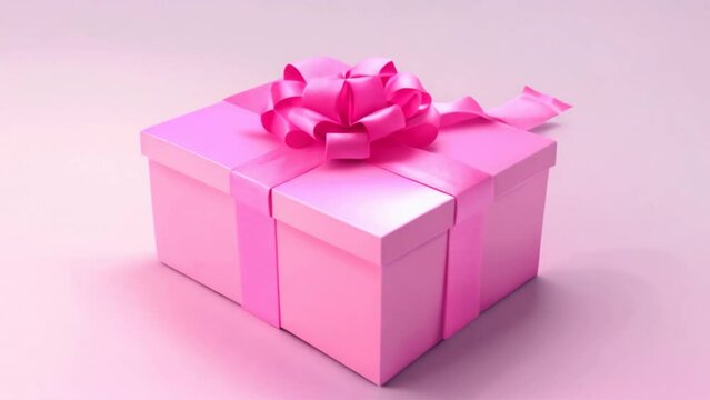Pink open gift box isolated on white