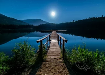 Foto op Aluminium wooden bridge in the lake © Angga