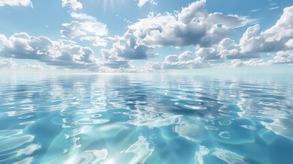 A pure crystal-clear water surface - obrazy, fototapety, plakaty