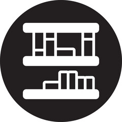 bookcase glyph icon