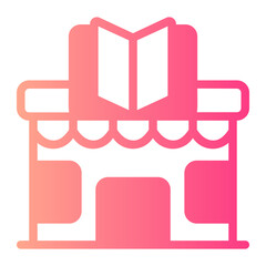 bookshop gradient icon
