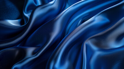 Fototapeta premium Navy blue wrinkled fabric texture Background. fashion cotton cloth illustration.