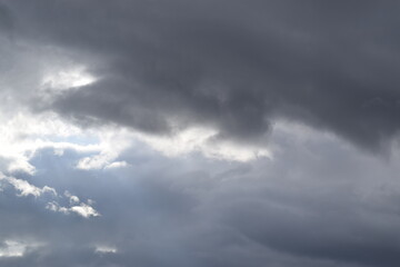 Grey sky with clouds