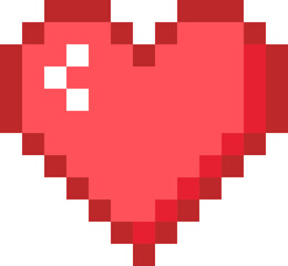 Obraz premium Pixelated Arcade Heart