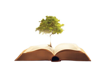 open book with tree