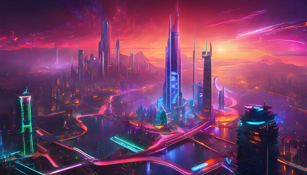 view of the city in the future