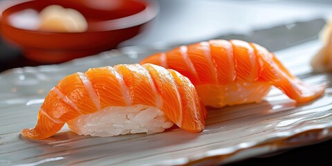 Nigiri sushi sashimi - obrazy, fototapety, plakaty