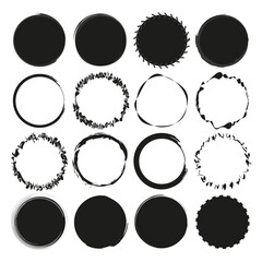 Various circular frame designs. Collection of round borders. Vector illustration. EPS 10.