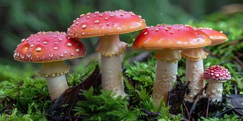 Russula Mushrooms - obrazy, fototapety, plakaty