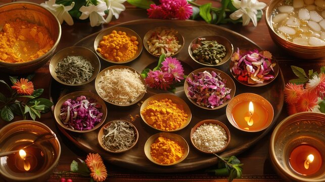 Ayurveda spa, a client receives a Pinda Sweda massage, a traditional Ayurvedic therapy known for its healing and rejuvenating properties.