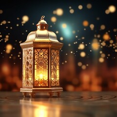 Eid mubarak and ramadan kareem greetings with islamic lantern and mosque. Eid al fitr background