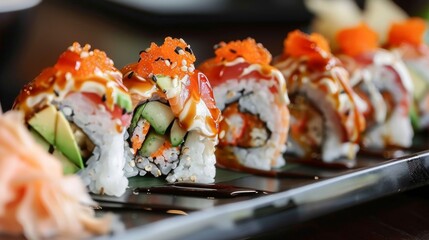 Fusion sushi rolls