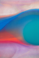 Background with abstract mixing paint. Liquid acrylic picture flows and splashes. Fluid art texture. 