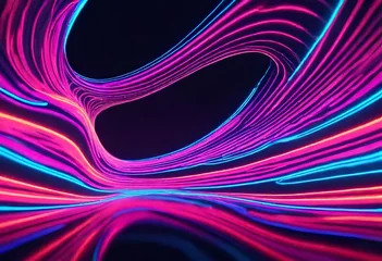 Zelfklevend Fotobehang Big Neon Wave Background © MUmar