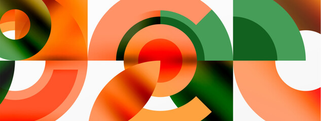 Obraz premium Circle geometric abstract vector background