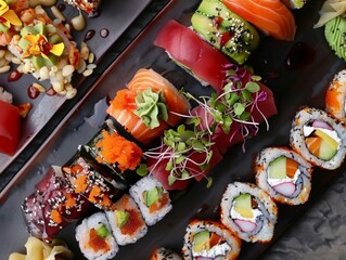 A sushi selection that marries traditional Asian flavors with modern culinary techniques