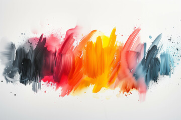 paint with paintbrush It is a beautiful work of art on a white background.