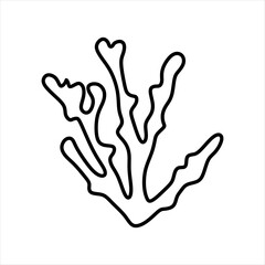 Outline Algae Plant Abstract Vector Element
