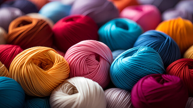 Collection of various bobbins, textile industry