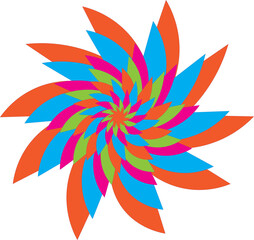 abstract floral design wind turbine