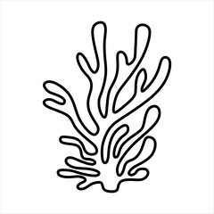 Outline Algae Plant Abstract Vector Element