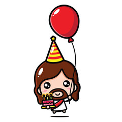 cute jesus christ celebrates birthday