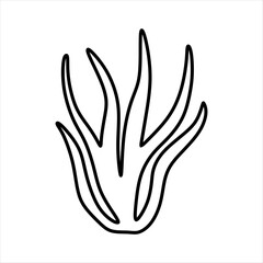 Outline Algae Plant Abstract Vector Element