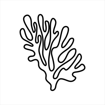 Outline Algae Plant Abstract Vector Element