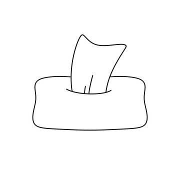 recommend clip art: A tissue box with a tissue inside