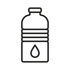 Water bottle outline icon. Hydration container symbol. Liquid storage graphic. Refreshment item illustration. Vector illustration. EPS 10.