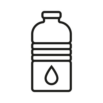 recommend clip art: Water bottle outline icon. Hydration container symbol. Liquid storage graphic. Refreshment item illustration. Vector illustration. EPS 10.