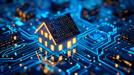 Security features protect home networks from cyber threats. - obrazy, fototapety, plakaty