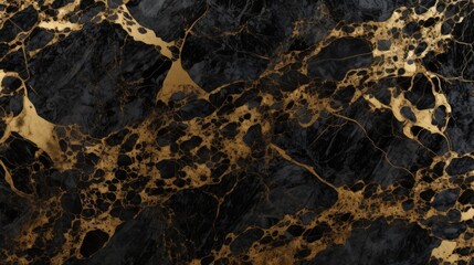 Black Marble with golden texture background