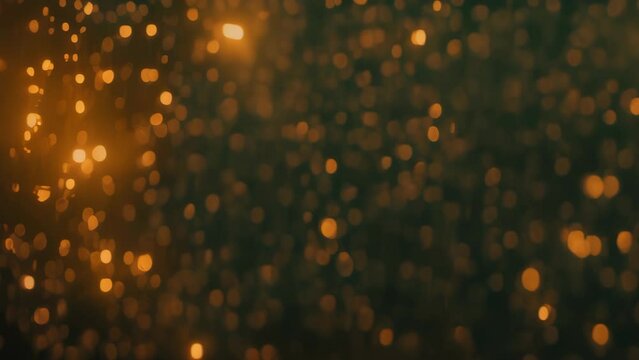 Golden sparkle background. 4k video