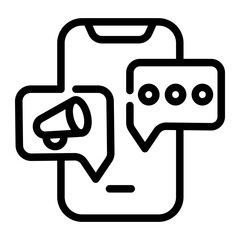 social media Line Icon