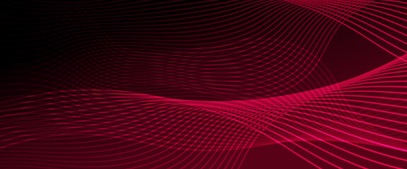 Red and black dark vector abstract 3D futuristic modern neon banner with shape line. Can be used in cover design, book design, poster, cd cover, flyer, website backgrounds or advertising