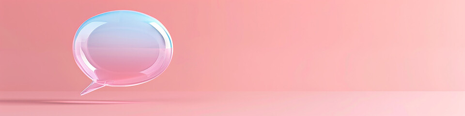 Obraz premium AI art, pastel color speech bubble background