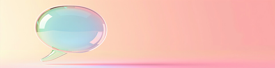 AI art, pastel color speech bubble background