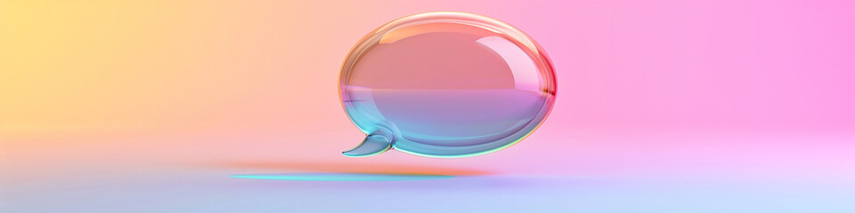 AI art, pastel color speech bubble background