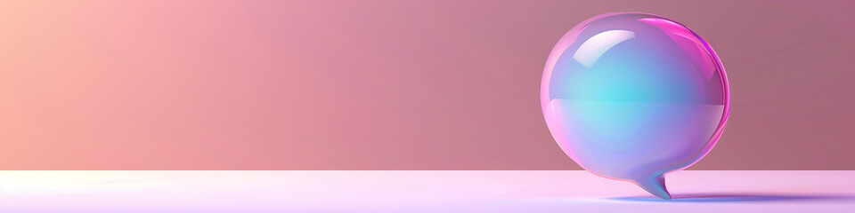 AI art, pastel color speech bubble background