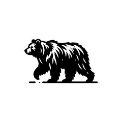 Obraz premium black and white bear vector. bear logo design template