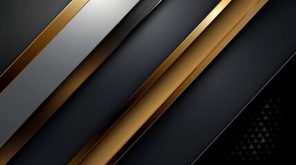 Modern dark gold overlapping dimension line bar design, technological background - obrazy, fototapety, plakaty