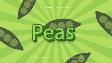 Green peas 3d editable text effect - font style