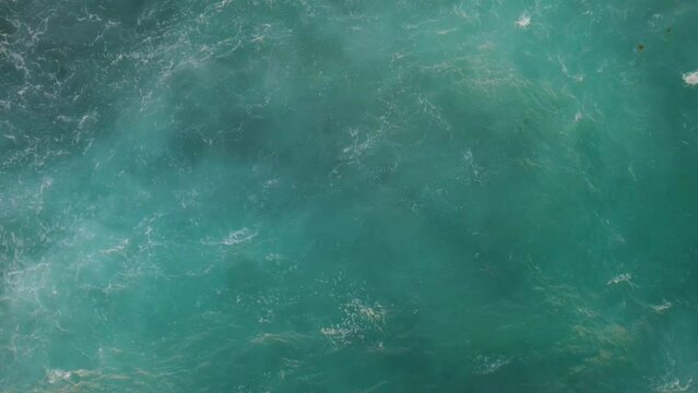 Peaceful blue waves of the Riviera Maya