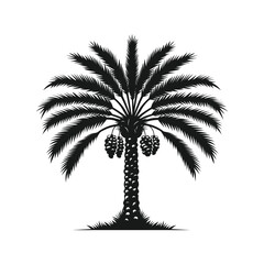 date palm trees Hand drawn vector