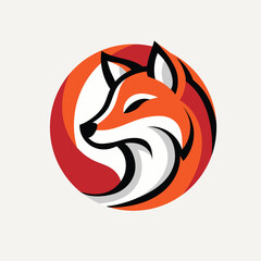 colorful fox head symbol