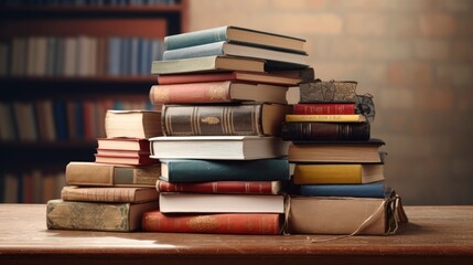 A stack of books on language learning