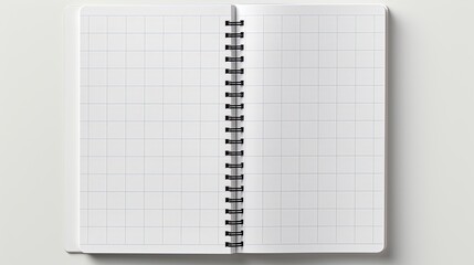 A notebook with a grid paper for drawing or graphing