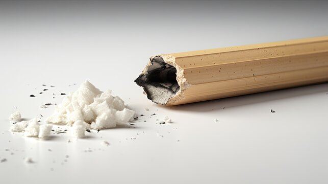 A pencil with a chewed up eraser